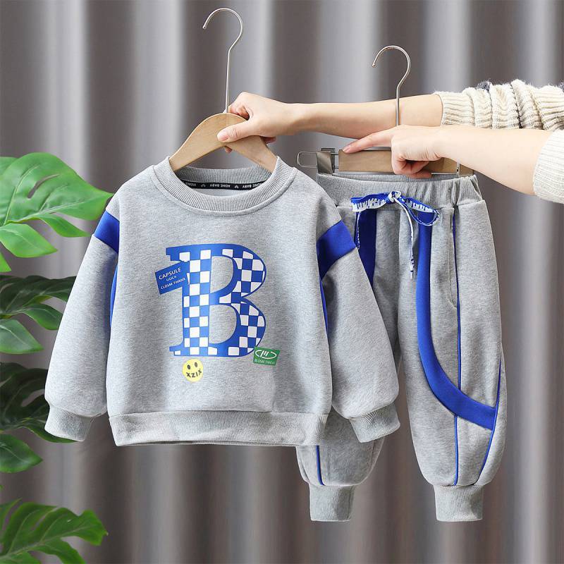 Pull pour enfants, nouvelle édition coréenne, beau pull pour garçons, ensemble deux pièces printemps et automne 2023_voghion.com