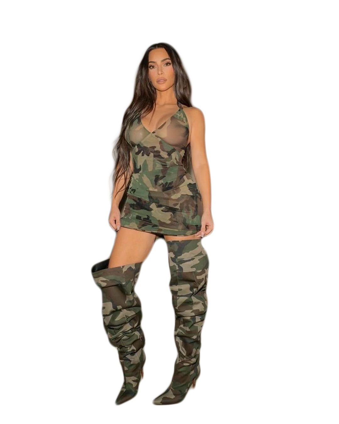 women s camouflage print tight dress nihaostyles clothing wholesale NSOML74799