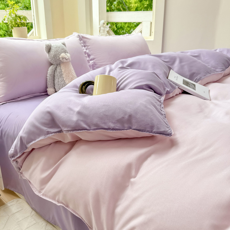roxo profundo roxo claro / 1,2m [capa de edredão 150*200cm, lençol 160*230cm, fronha 48*74cm] conjunto de três peças
