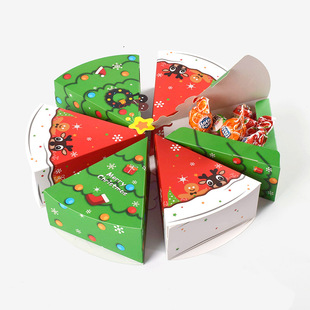 New cute red Christmas tree shape candy gift box in stock color Christmas Eve small gift box