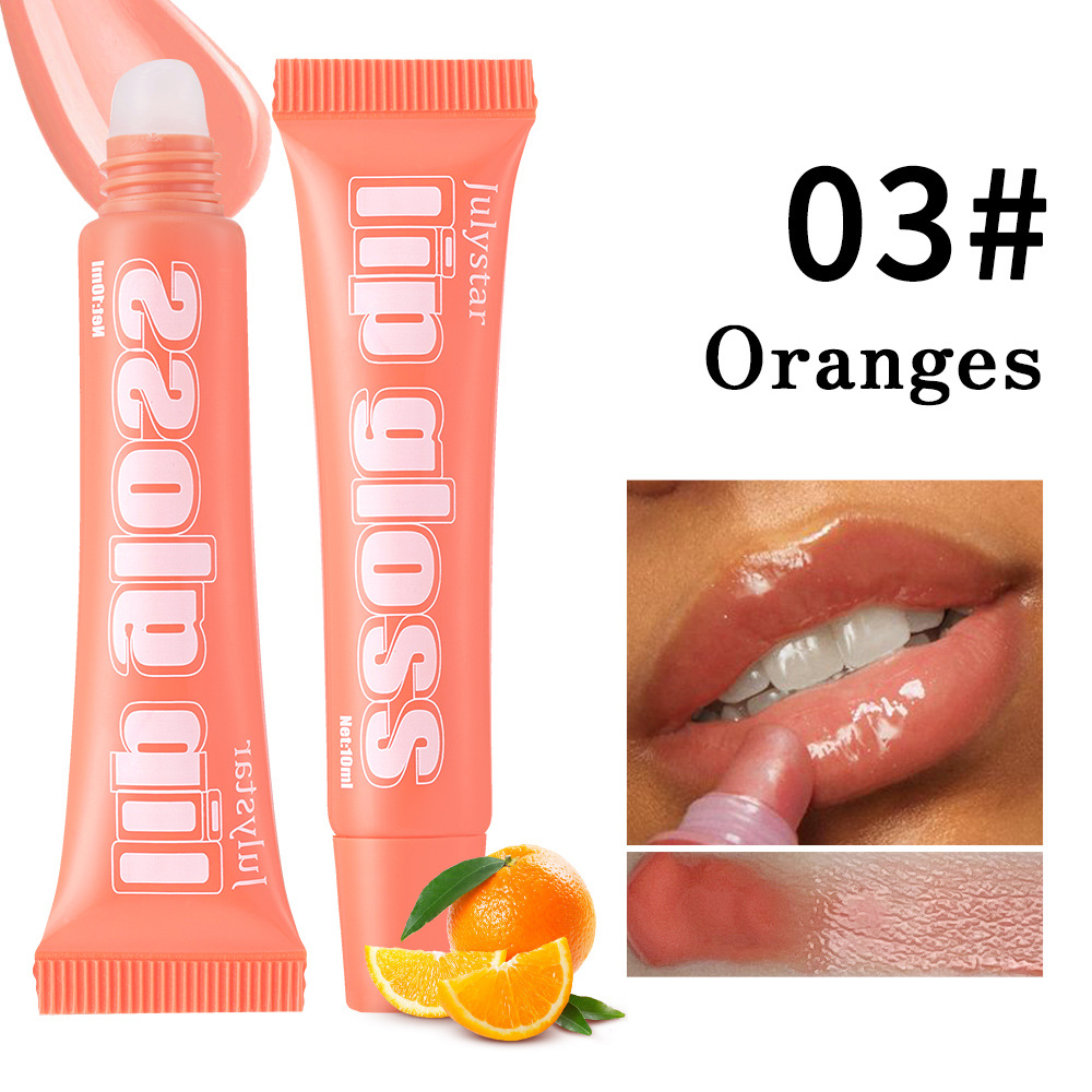 Julystar Fruit-Flavored Long-lasting Moisturizing Lip Gloss, Lustrous and Transparent 8-piece set, Lip Moisturizing Cream, Wholesale Lip makeup undefined