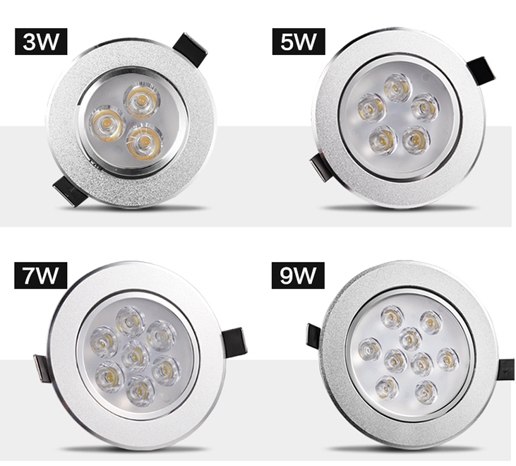 射灯LED天花灯嵌入式家用明装孔灯筒灯3w5w7W9w12W店铺商用全-阿里巴巴