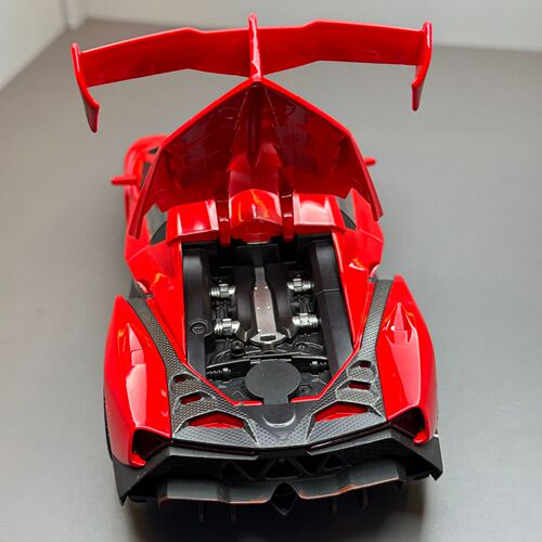Car alloy spray function 1:24 Rambo poison car model pull back toy car sound and light model ornaments collection