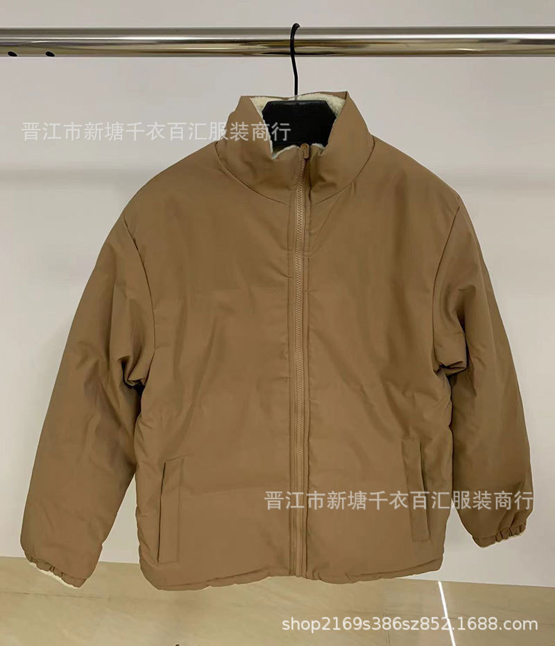 Comercio exterior al por mayor de invierno de doble cara de algodón acolchado abrigo de lana de cordero abrigo de invierno de los hombres engrosada uniforme de béisbol abrigo de lana de cordero 6688