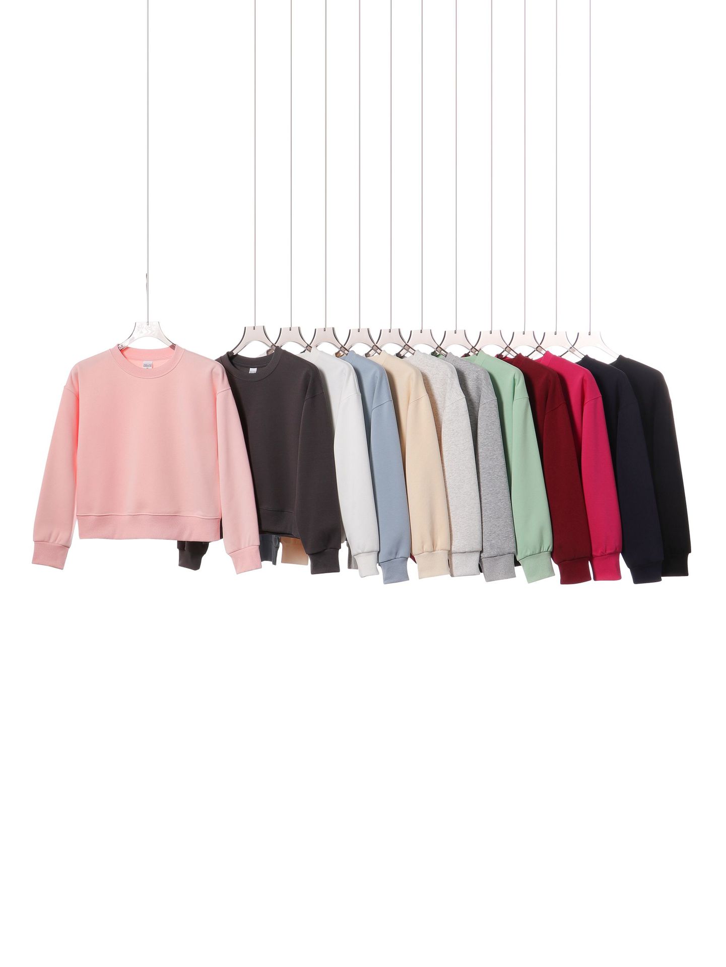 Otoño y invierno pesado 450g compuesto de plata de lana calentadora de cuello redondo chaqueta de moda de mujer de color sólido simple con chaqueta con capuz