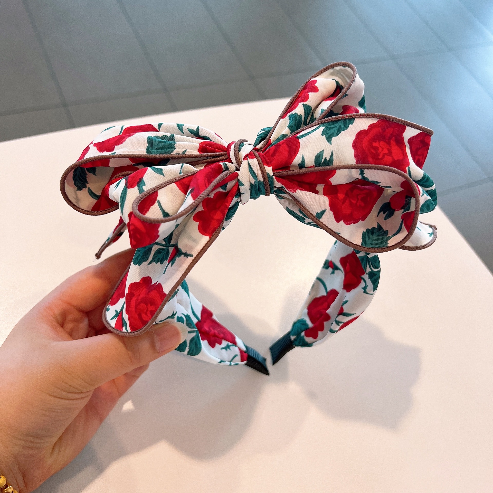 Flower Pattern Women'S Gender Braid Design Simple Style Style Women's Simple Style Flower Cloth Braid Hair Band