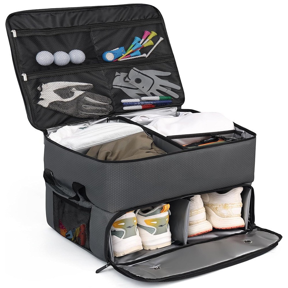 Caja de almacenamiento de golf Bolsa de zapatos Bolsa de almacenamiento de coche plegable Zapatos Bolsa de ropa multifuncional de gran capacidad para coche
