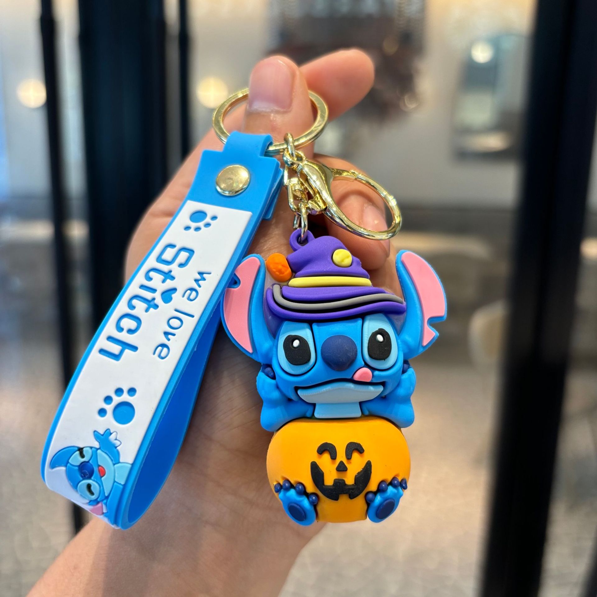 Cross-border Steely Keychain Colgante encantador calabaza Steely agarrar muñeca pequeña máquina de regalo colgante de llaves