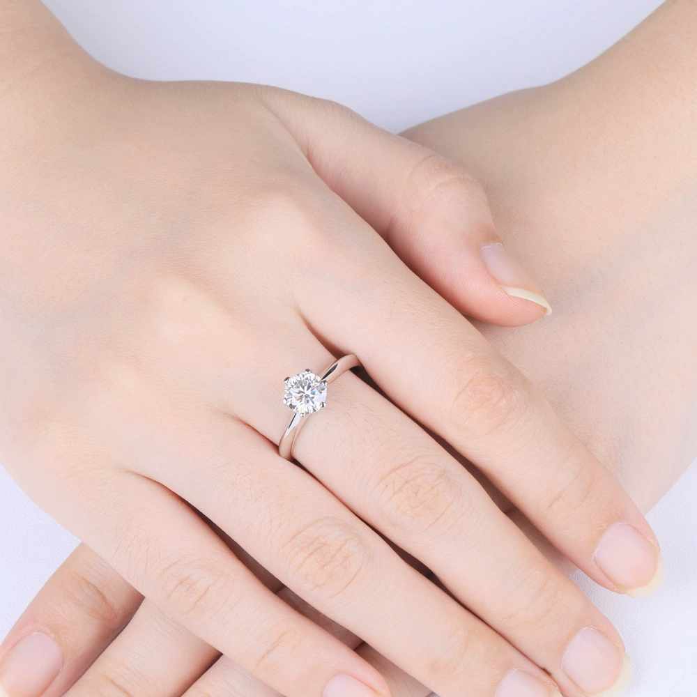 通琳 Classic ring with stone, fashionable accessory, wedding ring, silver 925 sample, Korean style