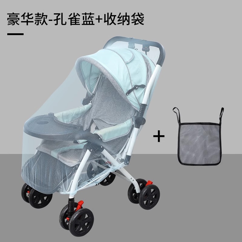Carrinche de bebé mosquiteros de cubierta completa, carrinche de bebé general, cubierta anti-mosquiteros para niños, paraguas para niños pequeños, hilo de malla de cifrado ampliado