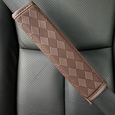 Car Seatbelt Shoulder Pads, Seat belt shoulder pad - small-size-mocha-brown
