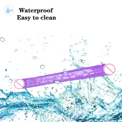 Jiuxi double-headed TPE color crystal imitation penis gay female masturbation device foreign trade gay adult sex products