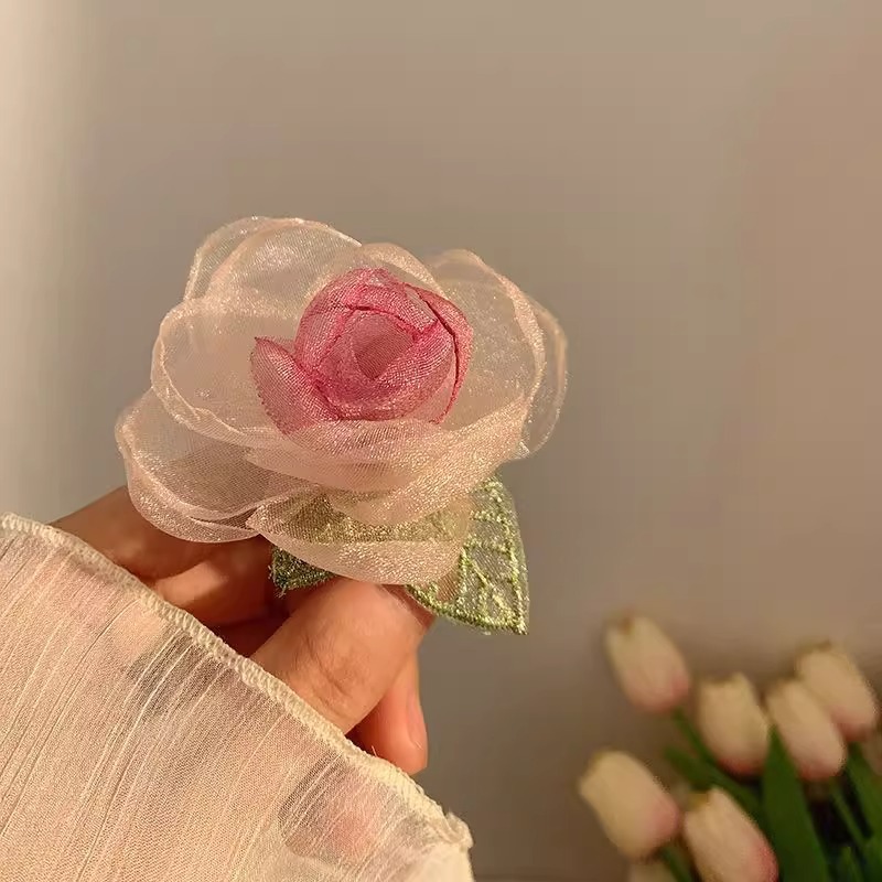 오간자 로즈 클립