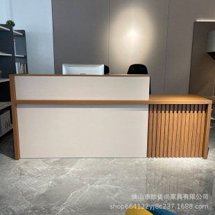 简约现代迎宾前台公司接待台酒店收银台服装店前台桌子-阿里巴巴