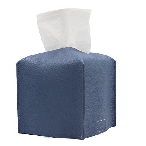 Square three-dimensional leather tissue box Korean style leather tissue cover Small Nordic model room tissue box