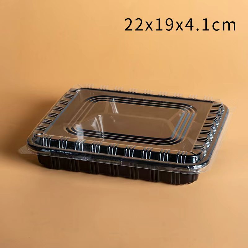 Cajas de almuerzo desechables Gepai con tres, cuatro y cinco compartimentos, cajas para comida rápida, cajas para llevar con múltiples compartimentos, cajas bento al por mayor.