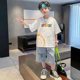 儿童装男童夏装套装2026新款男孩薄款帅气夏季两件套短袖潮范网红