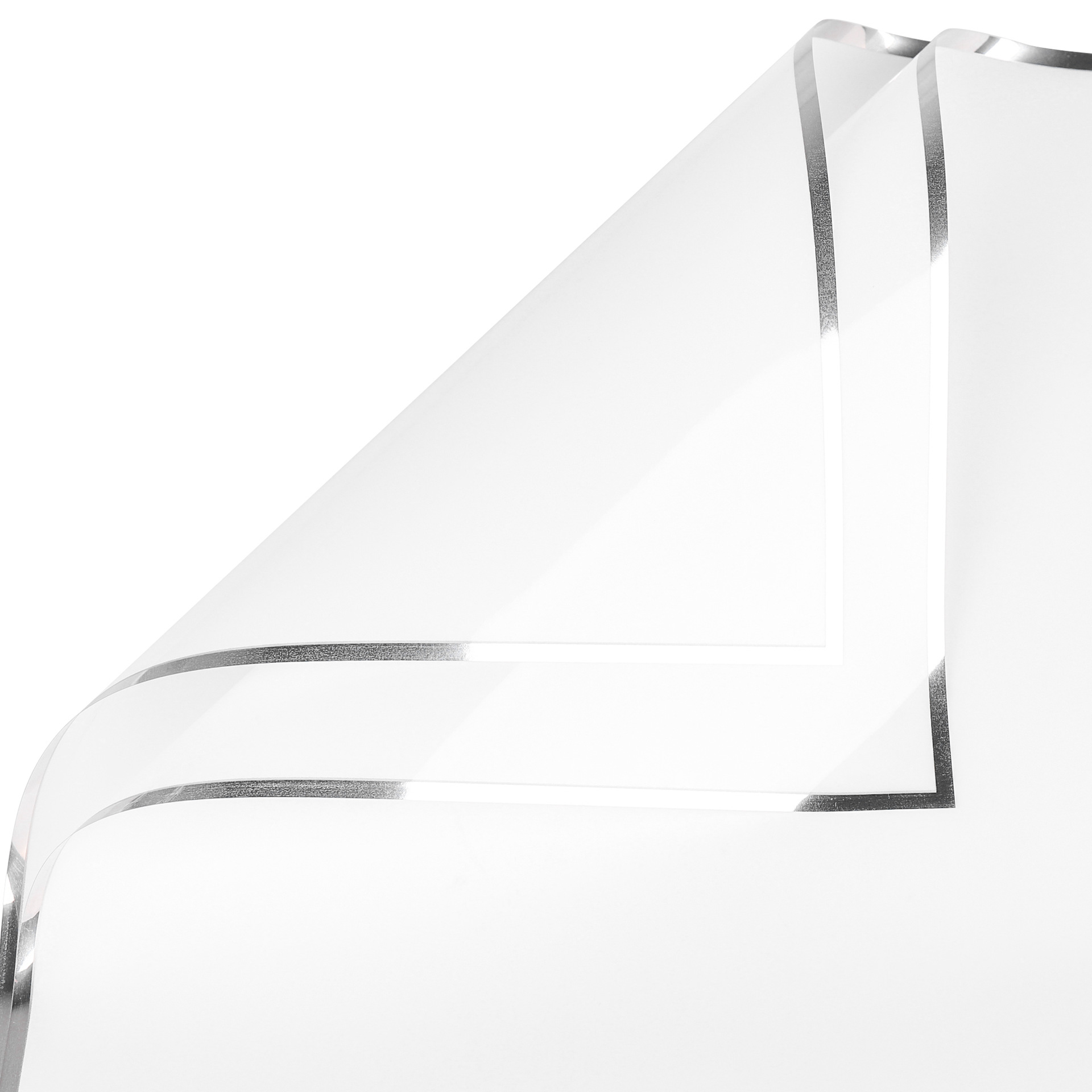 Li Zhi Ran día de San Valentín borde plateado semitransparente papel de niebla impermeable Qixi plata iones gelatina película papel de embalaje de flores