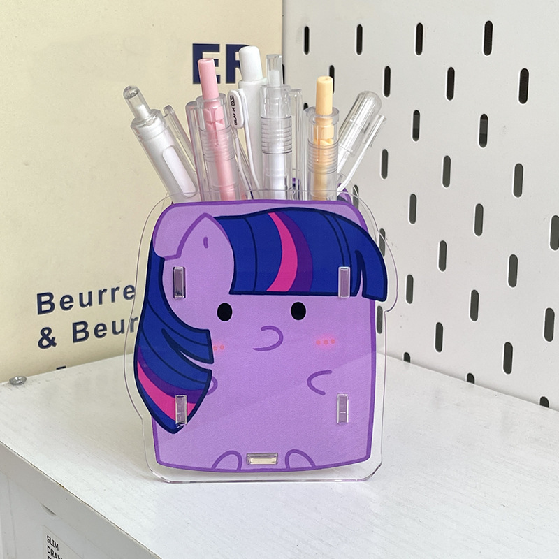 マイリトルポニー アクリルペンホルダー かわいい写真 ピーチソフト 周辺機器 学生デスクトップストレージ カスタマイズ|undefined