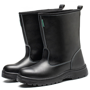 High-top high-top labor protection shoes boots oil-resistant acid and alkali-resistant anti-smashing anti-piercing oil field shoes boots dustproof Waterproof Welding safety shoes