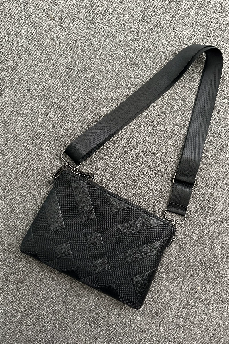 (跨境 торговля) маленькая clutch-сумка, черная пружина из полиуретана через плечо сумка-рюкзак из натуральной кожи