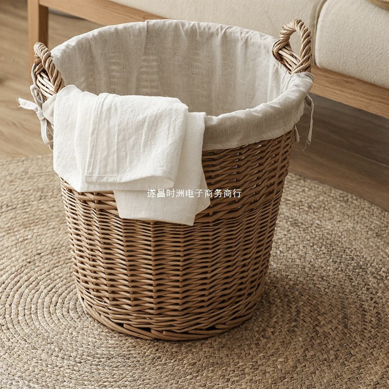 Wicker Laundry Basket for Dirty Clothes, Household Laundry Hamper, Clothes Storage Basket, Dirty Clothes Organizer