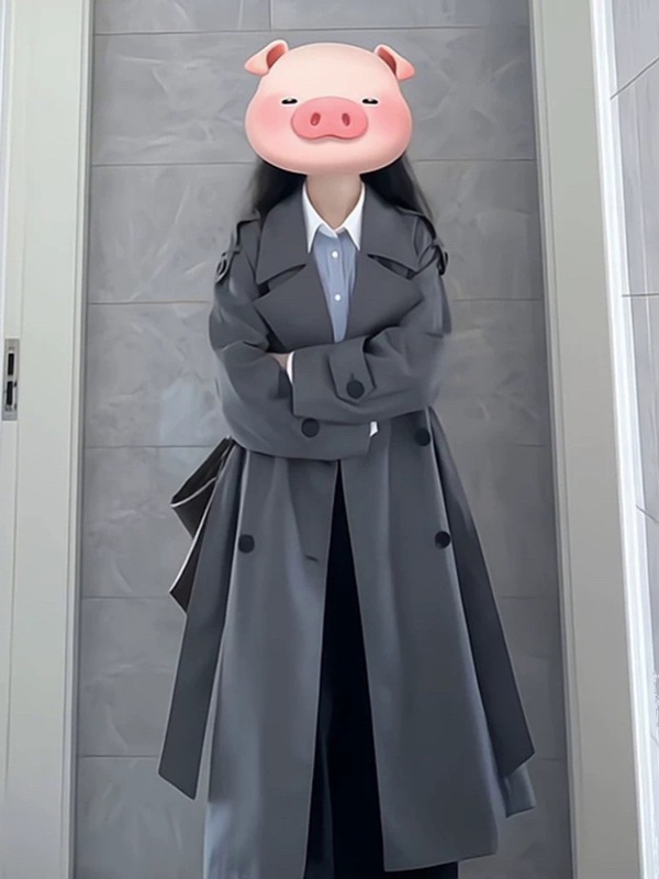 韩系风衣外套女中长款2025春秋新款小个子休闲英伦感大衣薄款|undefined