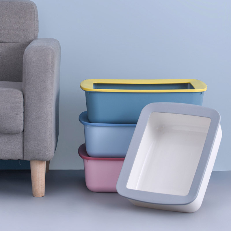 Factory wholesale semi-enclosed cat litter box open-style cat cleaning supplies large semi-enclosed cat toilet wholesale