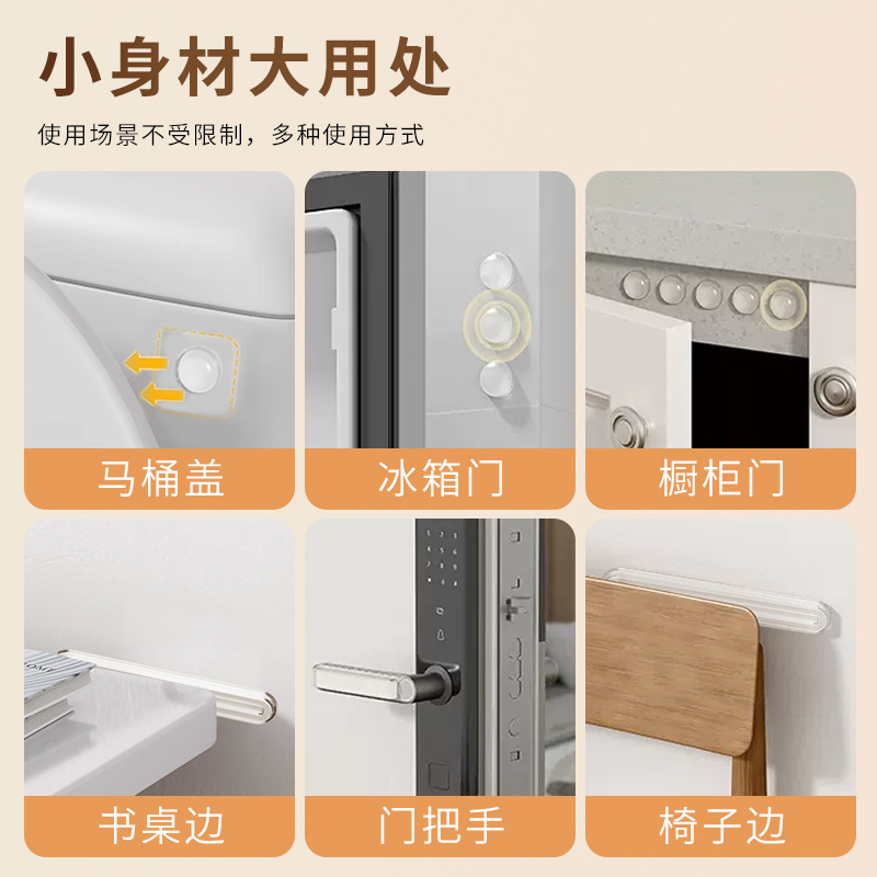 透明硅胶防撞贴门把手防撞条防滑防磕碰硅胶垫加厚静音家具防撞粒|undefined