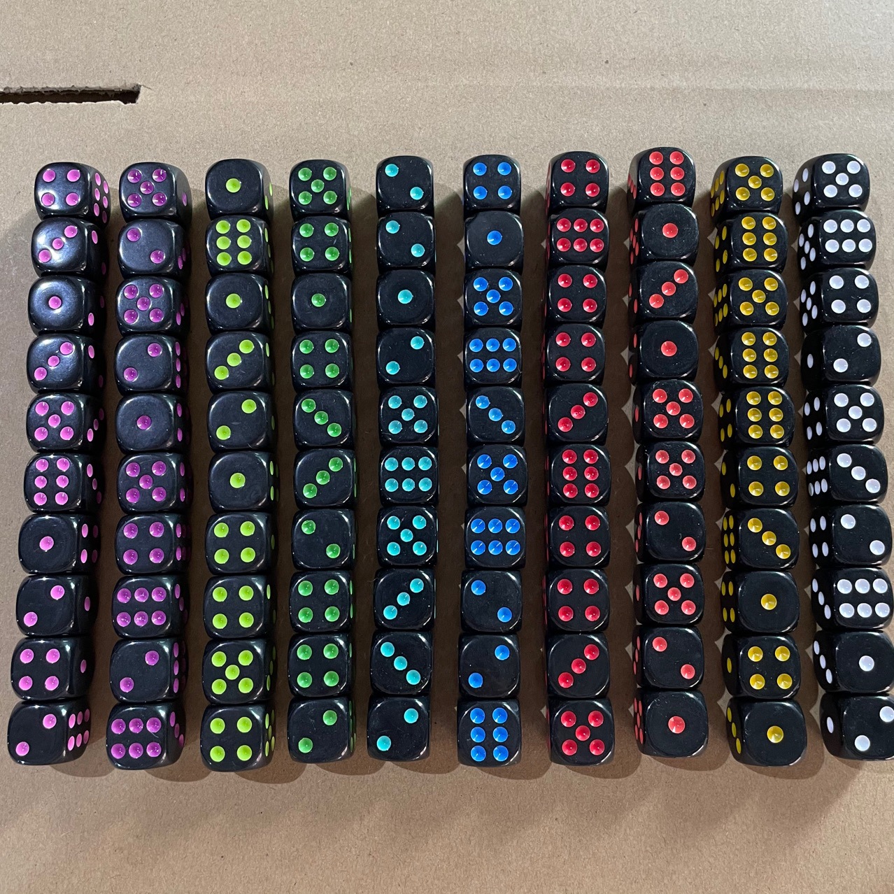 16mm conventional dice 1.6cm black rounded color cross-border products rounded color oil sieve