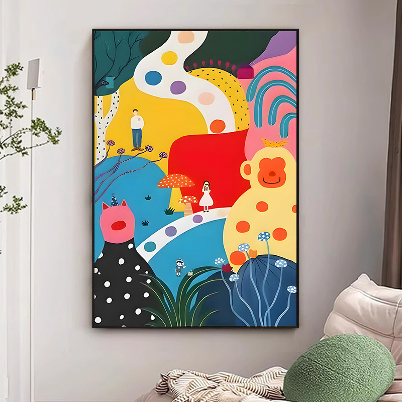 马蒂斯抽象派挂画客厅大幅北欧装饰画高级感小众艺术沙发背景油画|undefined