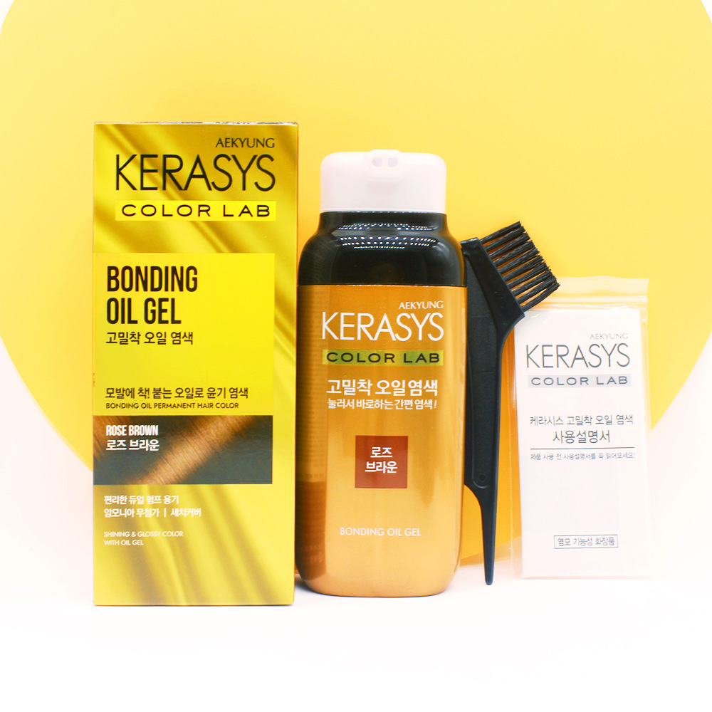 韓國愛敬科娜洗絲染髮劑 家庭裝大規格黑棕色遮白髮染髮膏250g