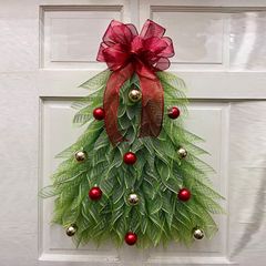 クリスマス装飾クリスマスツリー花輪手作りシミュレーションクリスマス花輪国境を越えた道具配置ドア掛け装飾品