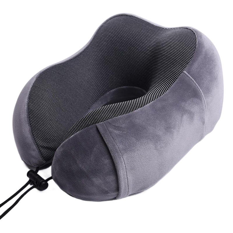 Almohada cervical en forma de U, de viaje con memoria, rebote lento, ideal para avión y siesta, logotipo personalizable