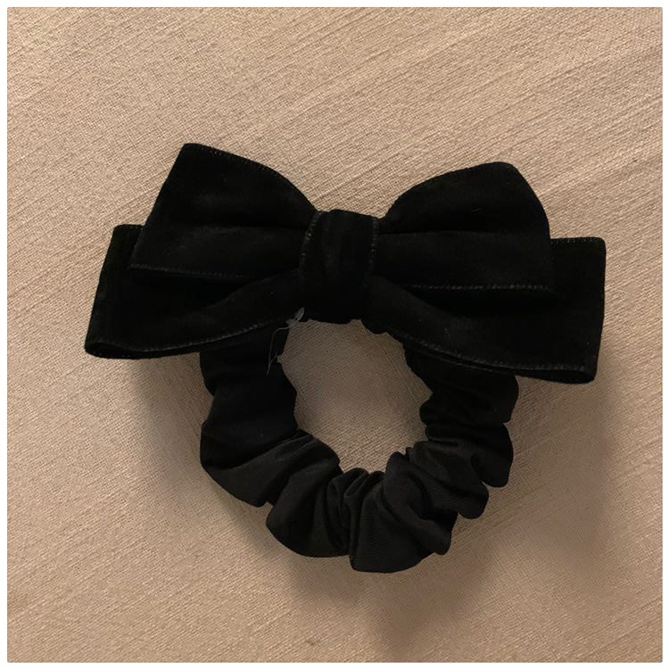 Black velvet hair ring