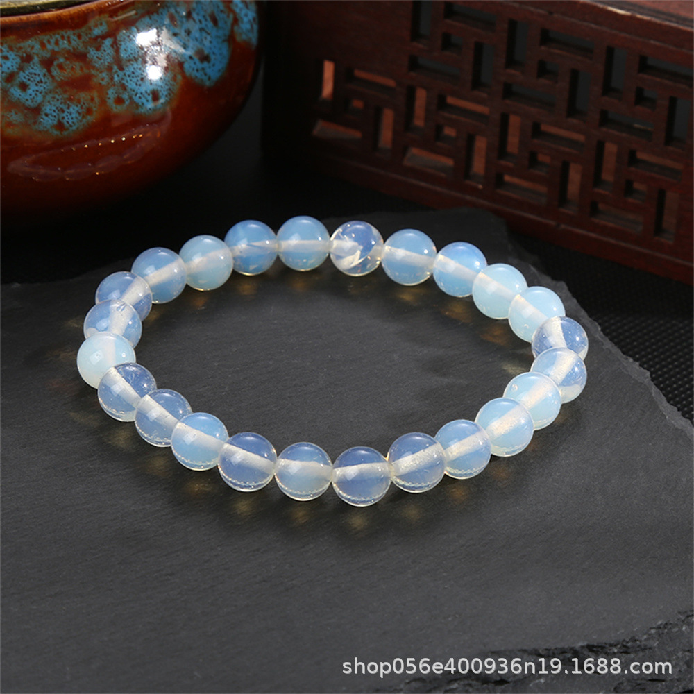 Moda simple 8mm pulsera de piedra de ágata natural alta sensación de mano de cristal cuentas pulsera comercio exterior al por mayor damas