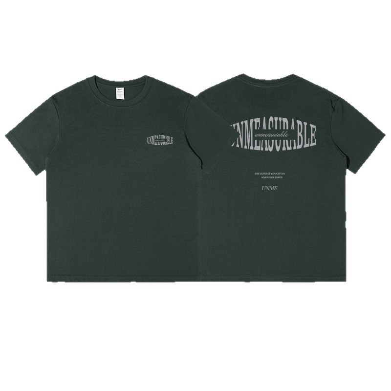 メンズ夏服ゆったり純綿半袖メンズカジュアルTシャツトレンドブランドメンズ個性派プリントトップスins女性卸売|undefined