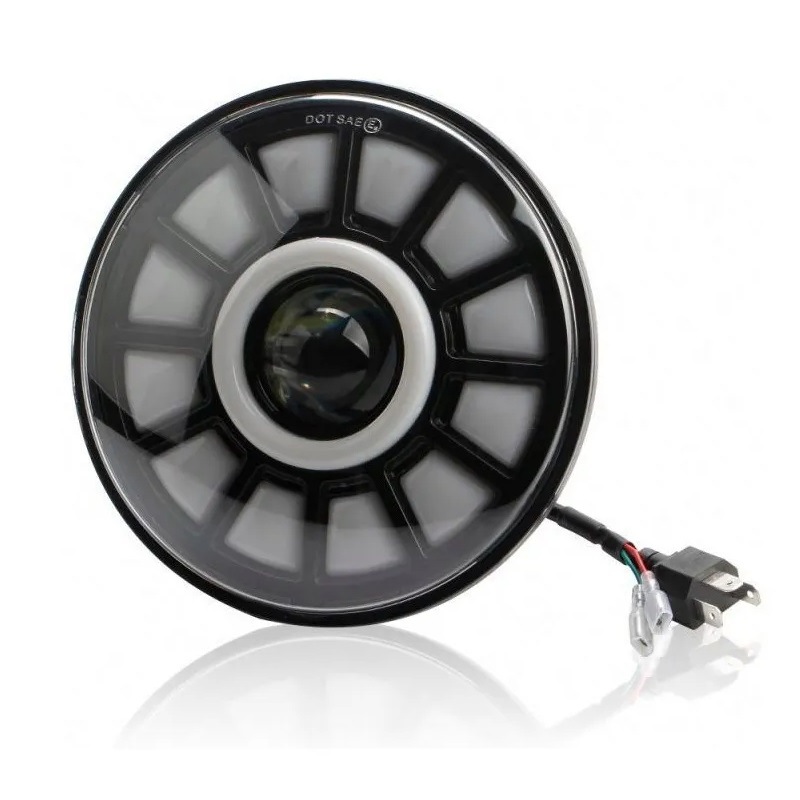 7 düymlük dəyirmi LED far — Jeep Wrangler JK və Harley üçün