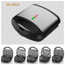 跨境三明治机早餐机416轻食机华夫饼机热吐司压烤面包机