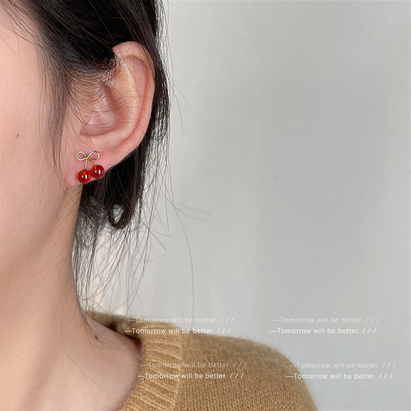 Fresh cute creative design universal earrings pomegranate