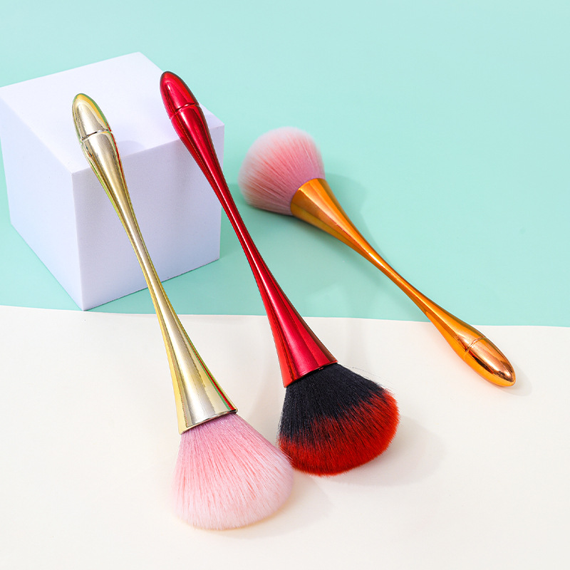 Manicuría cintura pequeña gran tamaño super grande esponjoso de alto valor facial polvo de pelo suave no comer polvo blush cepillo de maquillaje suave reparar la apariencia
