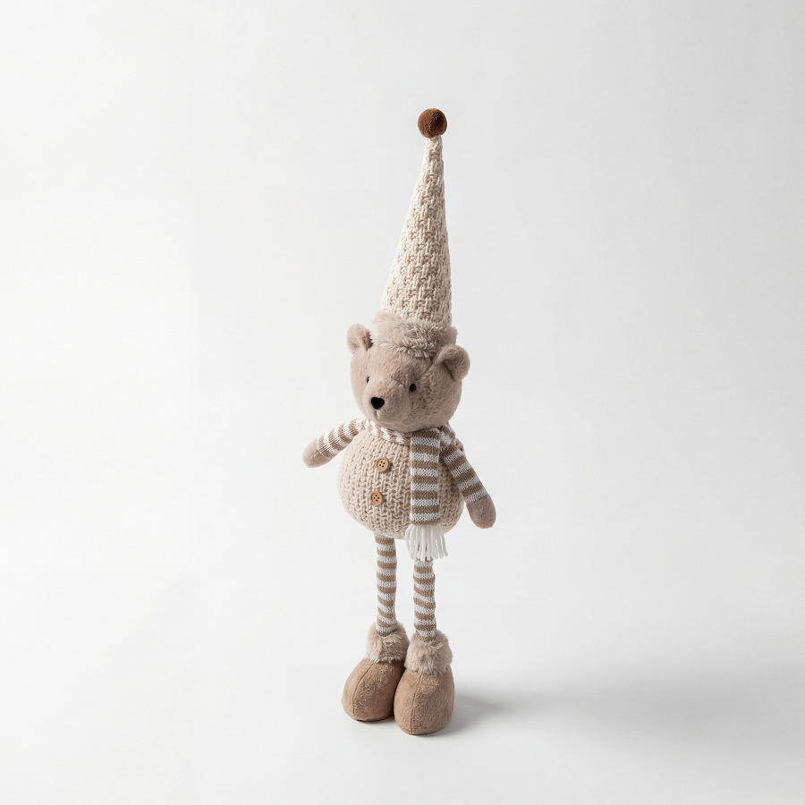Muñeco Telescópico Navideño de Tela Decorativo para Navidad
