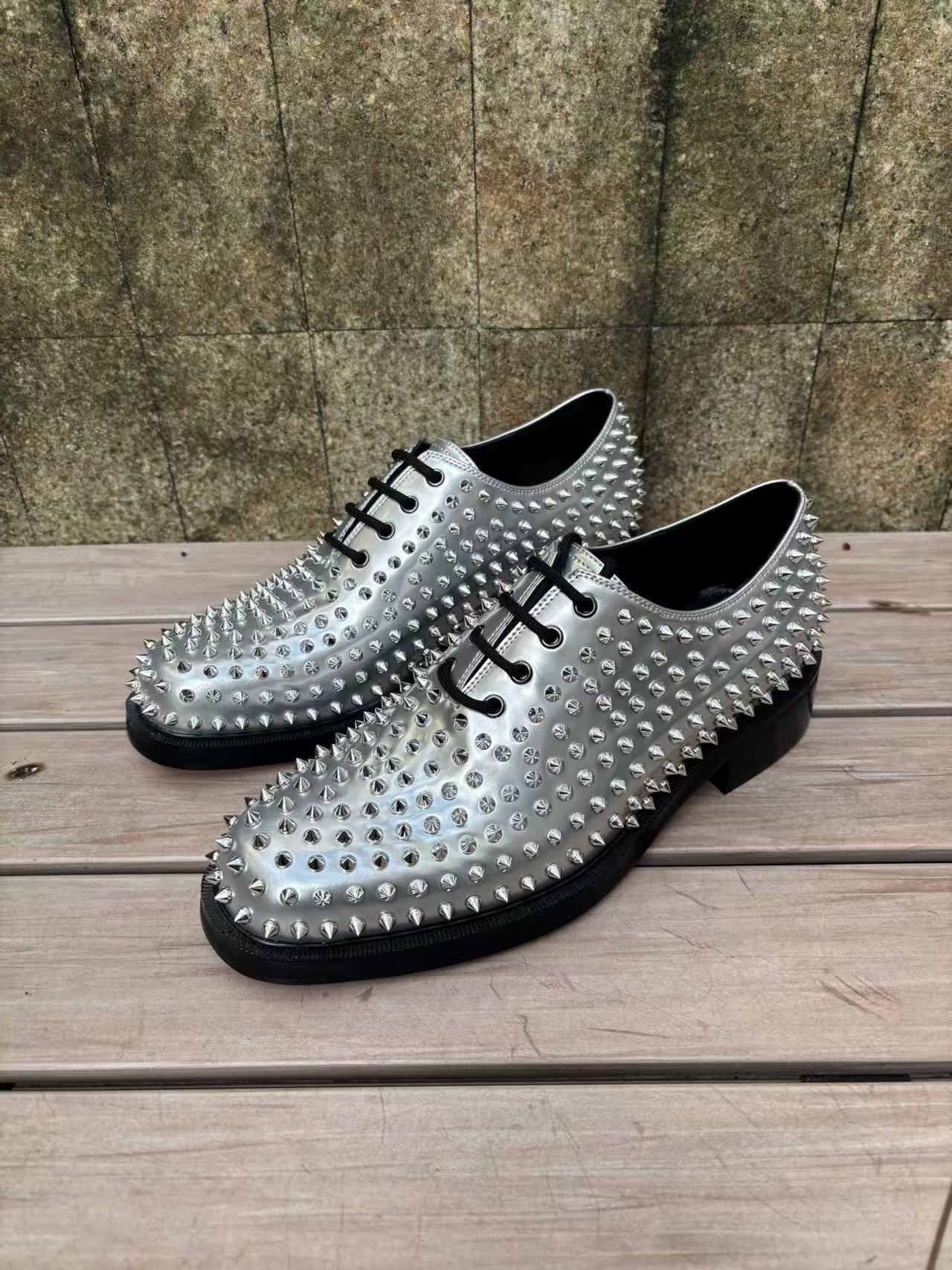 Men's Leather Pointed Toe Slip-on Shoes For Business And Wedding_voghion.com