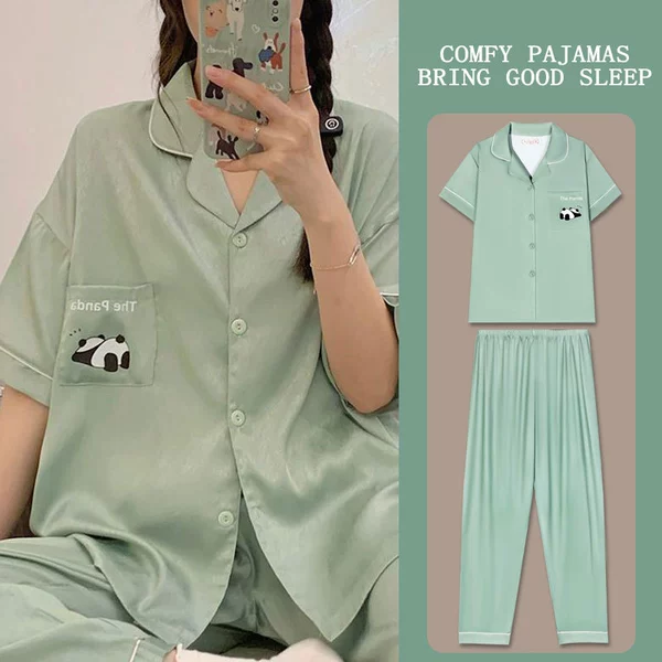 D.M-20 short panda green cardigan