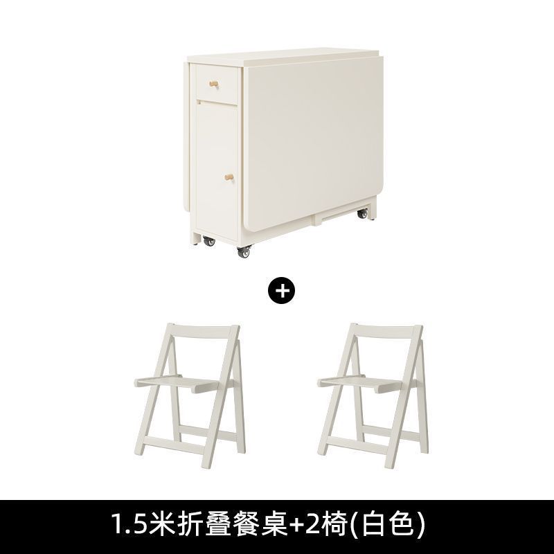 1.5m 접이식 식탁 + 의자 2개(화이트)