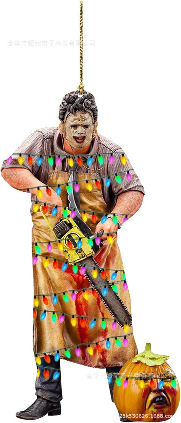 2022 nuevos productos transfronterizos personajes de película de terror decoraciones colgantes de Navidad Halloween colgantes de automóviles de Navidad