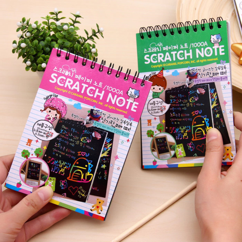 子供のクリエイティブ DIY スクラッチオフ絵画カラフルな落書きブック学生のおもちゃ楽しいスクラッチオフ絵画コイル絵画ブック卸売|undefined