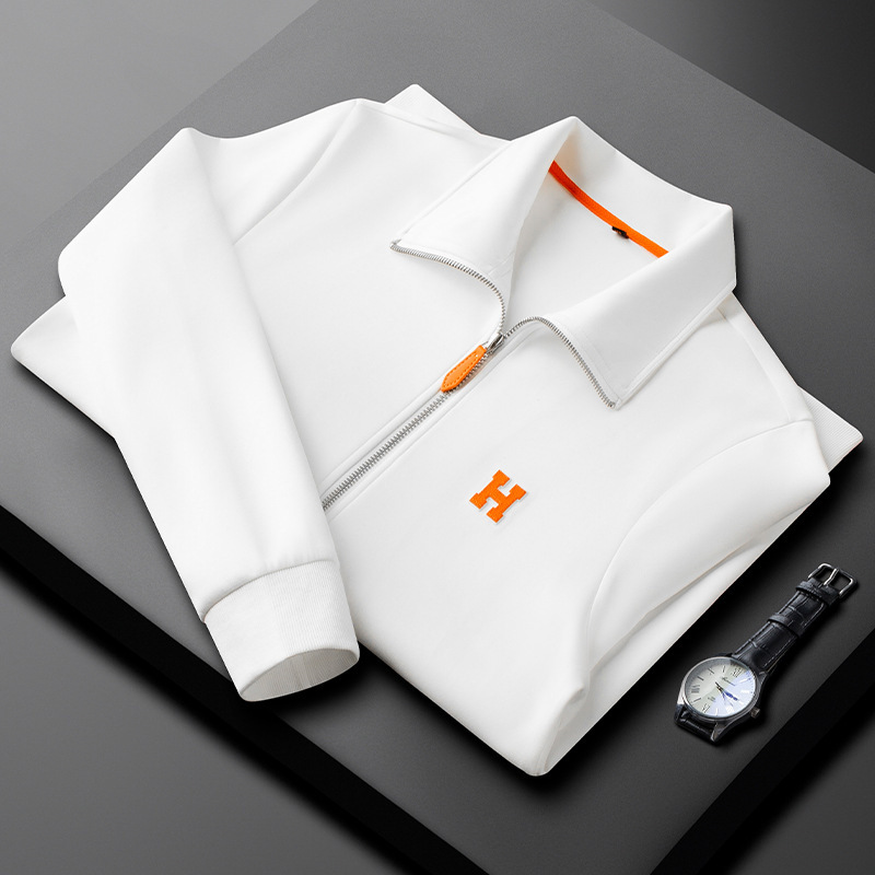 Not Inferior to Big-Name Brands, Men's Casual Sports Jacket with Print, 2026 Autumn and Winter New Model, Full-Zip Modal Cardigan Sweatshirt