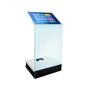 30inch Multimedia Ethereal Suspended Crystal Podium Transparent Touch All-In-One Machine Exhibition Hall Touch Display