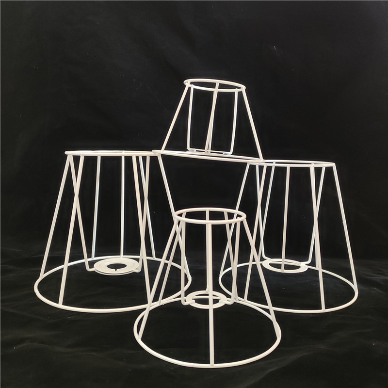 Guzhen DIY pantalla Marco de hierro tejido cuerda hecha a mano pantalla lámpara de mesa Soporte redondo cuadrado hardware accesorios de marco de hierro